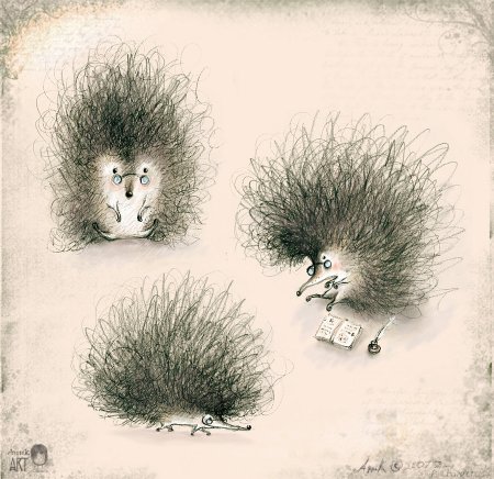 Ежик прикольный Графика