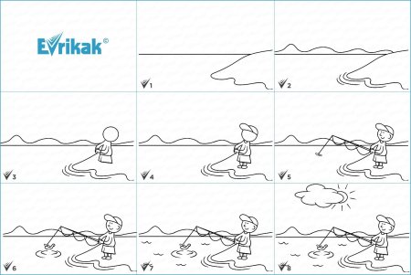 Пошаговый рисунок природы