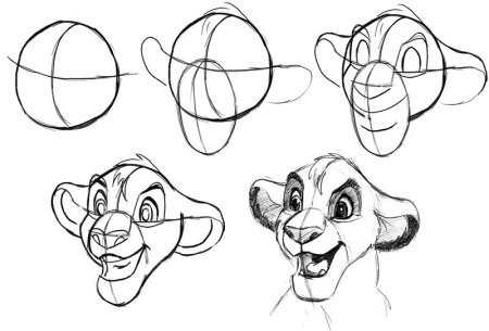 Симба срисовать