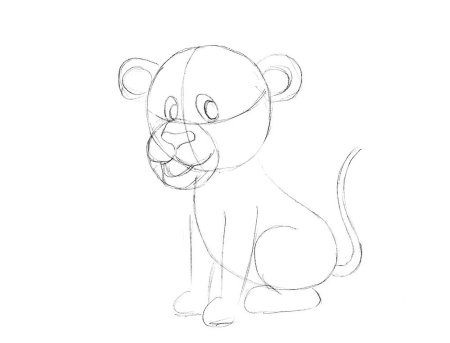 Лев рисование для детей