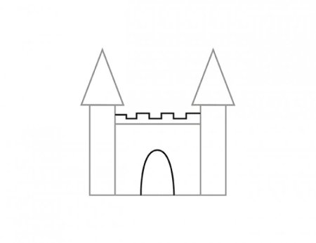 Рисование замок по линейке