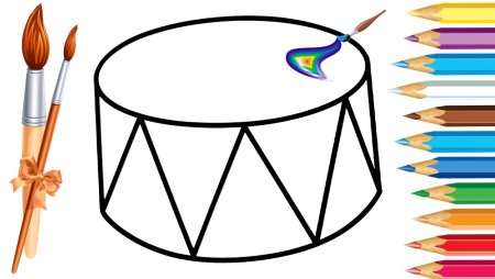 Нарисовать барабан 1 класс