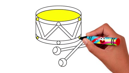 Рисование барабан в старшей группе