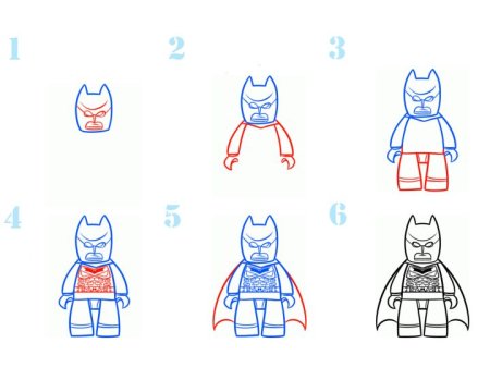 Поэтапное рисование Бэтмена