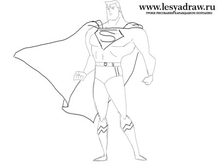 Супермен для рисования легко