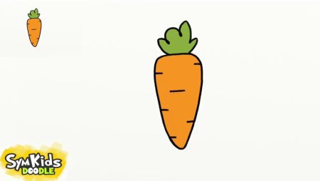 Морковь рисунок для детей поэтапно (42 фото)