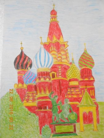 Храм Василия Блаженного раскраска