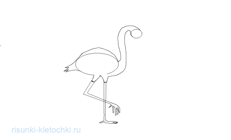 Поэтапное рисование Фламинго