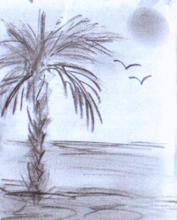 Рисование углем для детей