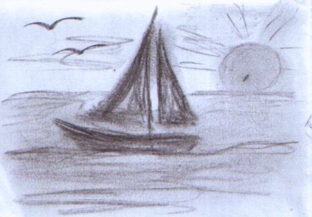 Рисование углем для детей