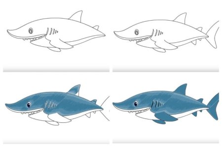 Поэтапное рисование касатки