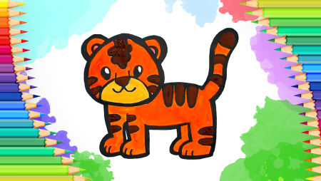 Как нарисовать мордочку тигра