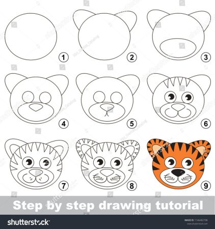 Как нарисовать тигра поэтапно