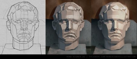 Обрубовка лица человека