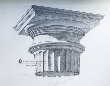 Рисунок колонны карандашом - 60 фото