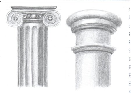 Коринфская Капитель Академический рисунок