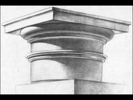 Капитель дорической колонны построение