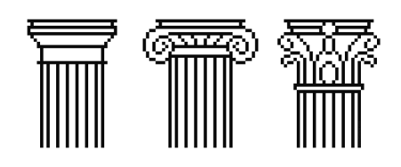 Греческие колонны рисунок дорической