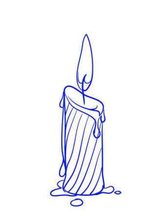 Рисуем свечу поэтапно