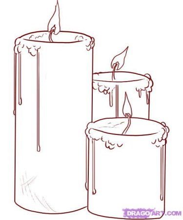 Свеча карандашом