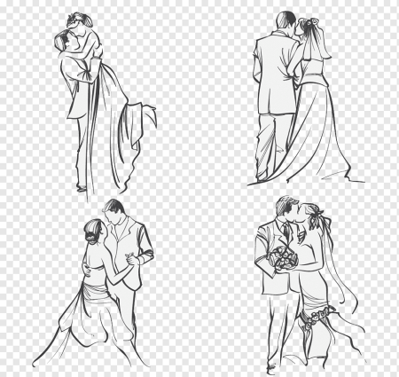 Жених и невеста эскиз