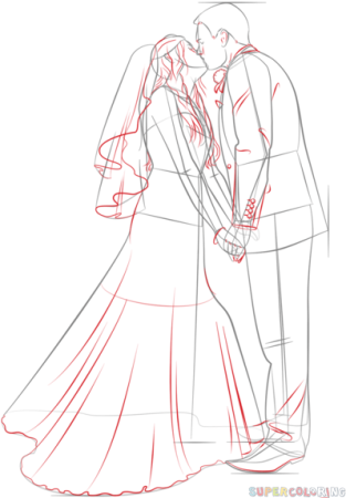 Рисунки карандашом на свадьбу для начинающих