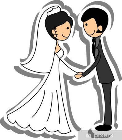 Витраж жених и невеста