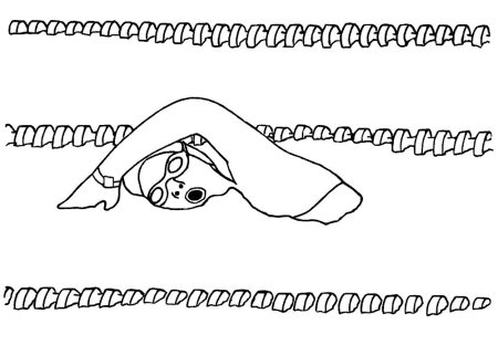 Плавание раскраска для детей