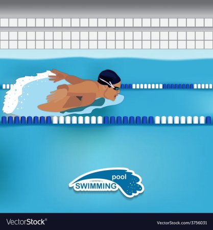 Плавание мужчина иллюстрация