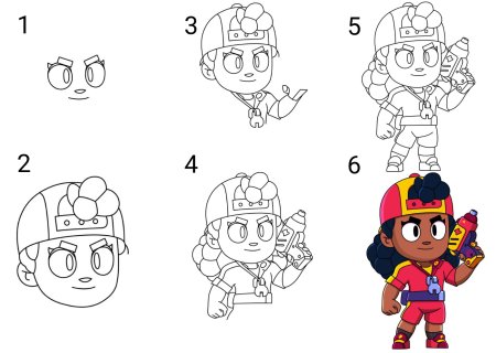 БРАВЛ старс боец Мэг рисунок