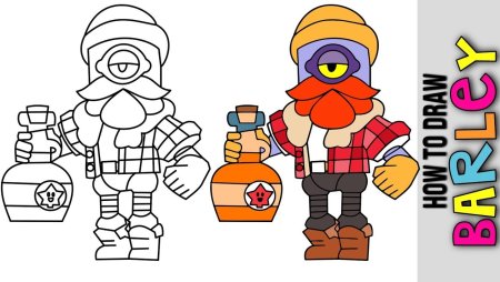 Раскраска Brawl Stars Барли