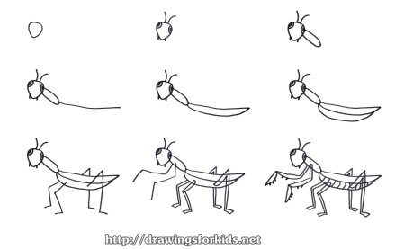 Схемы рисования насекомых