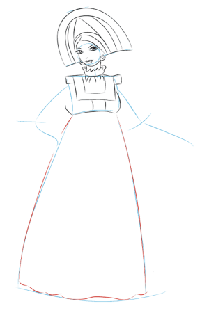 Русская красавица рисунок карандашом