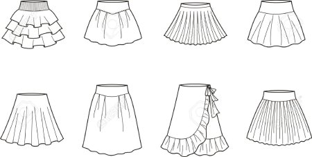 Юбка рисунок для срисовки