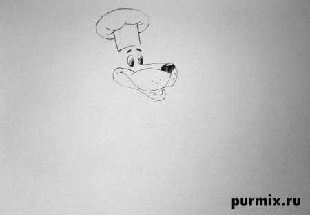 Шарик из Простоквашино карандашом