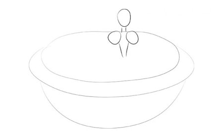 Рисуем дюймовочку поэтапно