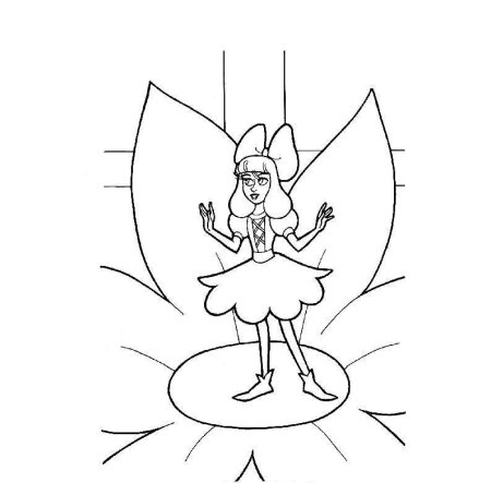 Раскраска андерсан Дюймовочка