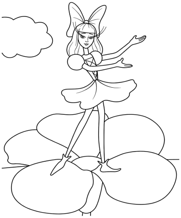 Рисунок к сказке Андерсена Дюймовочка