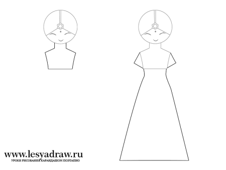 Дюймовочка рисунок поэтапно