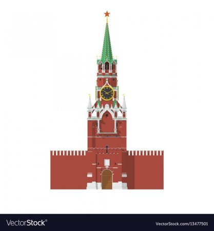 Спасская башня Кремля рисование