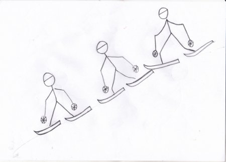 Лыжник рисунок