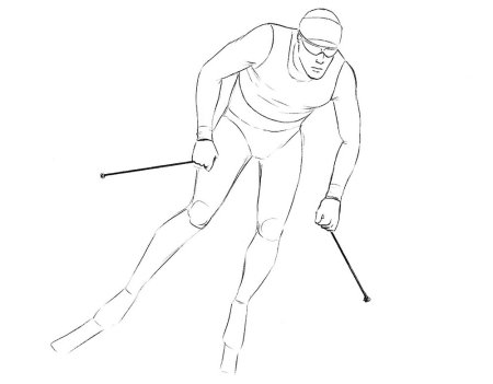 Схемы рисования зимние виды спорта