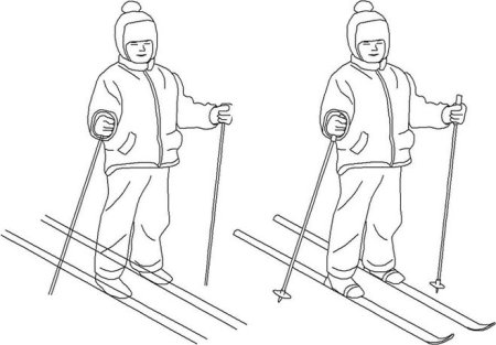 Лыжник рисунок