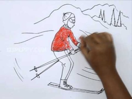 Человек на лфжахнарисовать