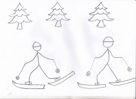 Зимний спорт рисунок