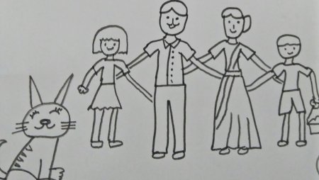 Рисунок семьи для срисовки