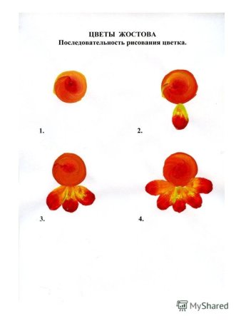 Жостово элементы росписи для детей