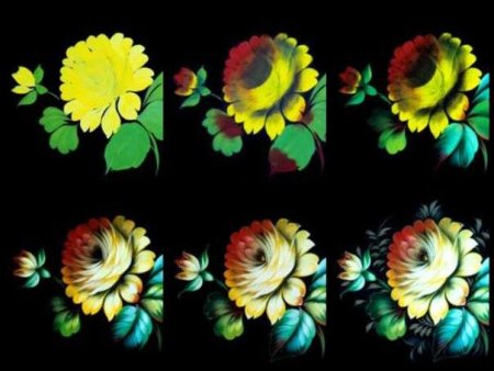 Жостово элементы росписи замалёвок