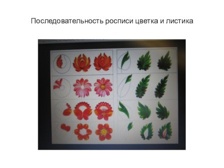 Элементы Жостовской росписи для детей подготовительной группы