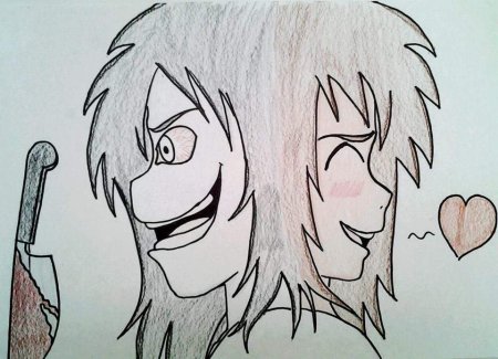 Раскраски крипипаста Джефф